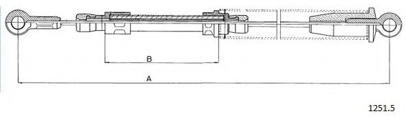 CABOR 1251.5 Cable, parking brake